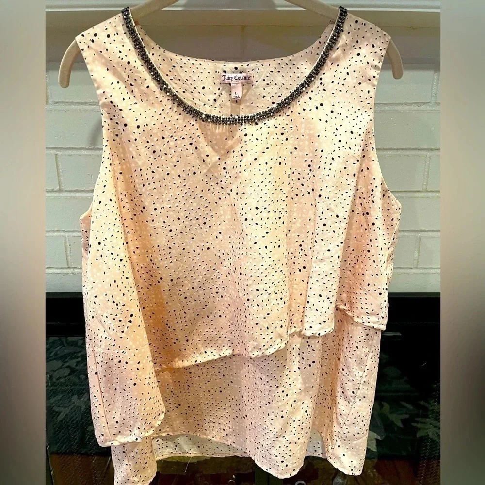 Juicy Couture Shimmer Sleeveless Top Sz L